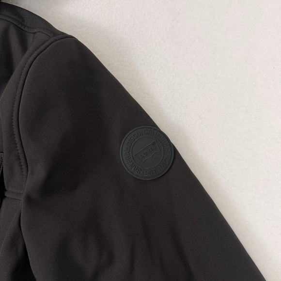 Levi's Men's Black Sherpa Lined Softshell Hooded Jacket Size Medium - Picture 4 of 10